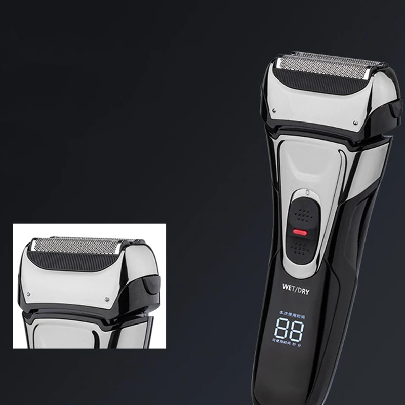 b82b-電気カミソリ、男性用電気シェーバー、ドライ・ウェット防水メンズフォイルシェーバー