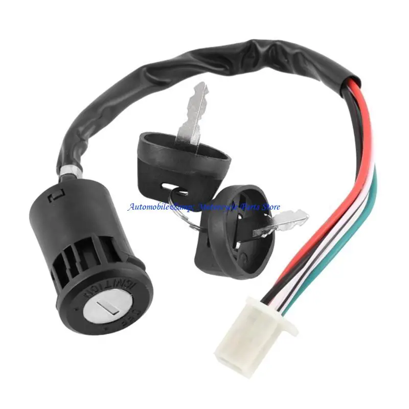 H7BD Motorcycle 4 Wire Ignition Switch with Keys for ATV Go Kart Scarkbling Universal