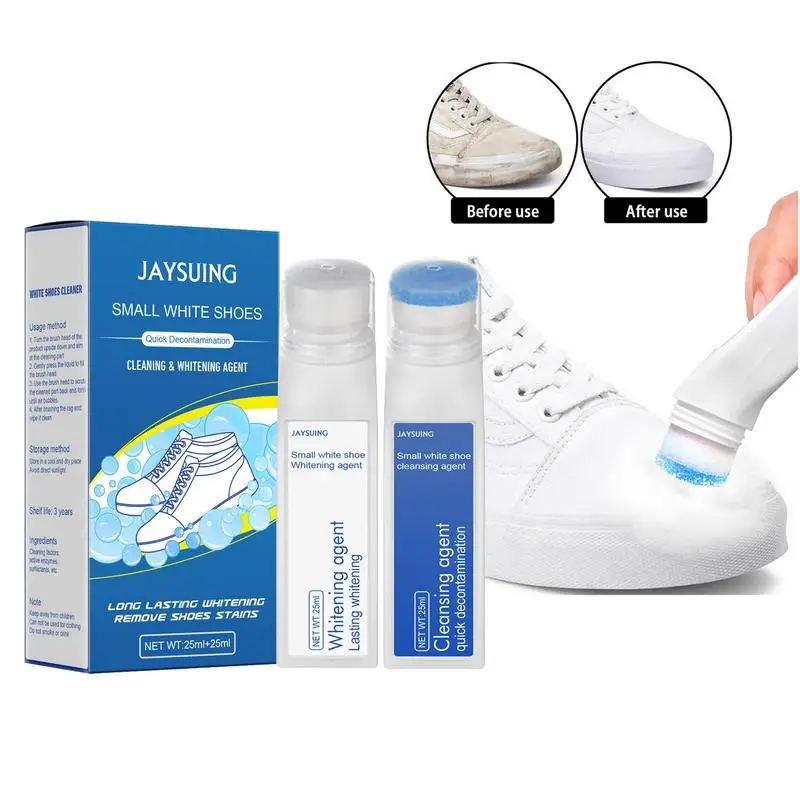 White Shoe Cleaning Kit Mousse Foam Whitening Cleansing Gel Water Repellents And Protector For Sneakers Trainer Leather Shoes