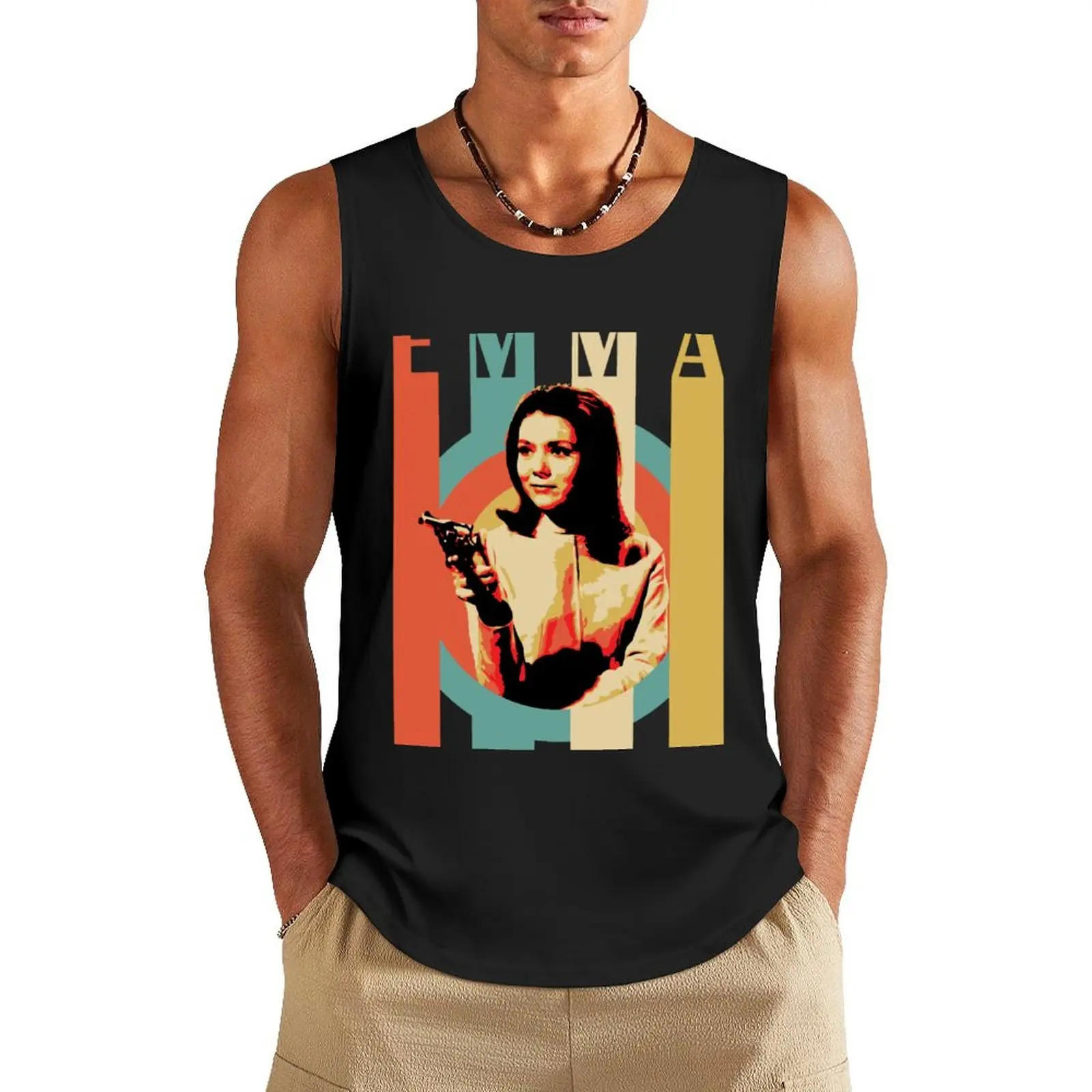 

emma peel Tank Top cotton t-shirts man sleeveless shirt man