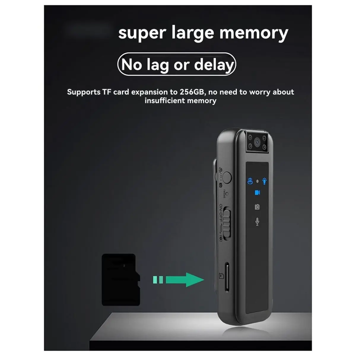 lookme Small Motion Camera HD1080P Law Enforcement Recorder Infrared Night Vision Digital Video Recorder Back Clip with 128GB