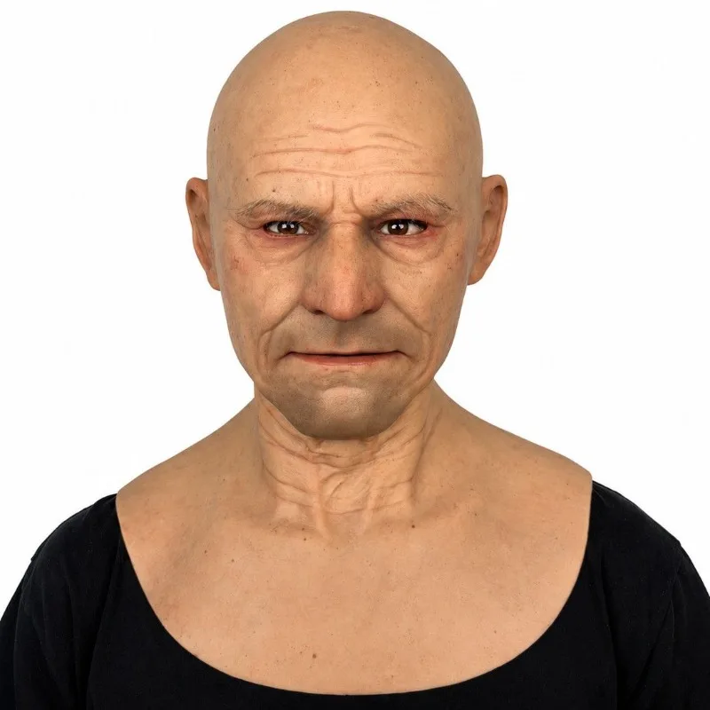 European young men's headgear silicone human skin headgear COS props cross-dressing spoof tricky props
