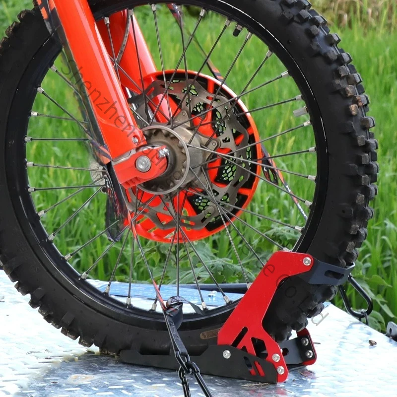 Motorcycle Trailer Frame Front Wheel Fixed Support Frame Limit Tire Clamp Starting and Parking Trolley Parking  Display Stand
