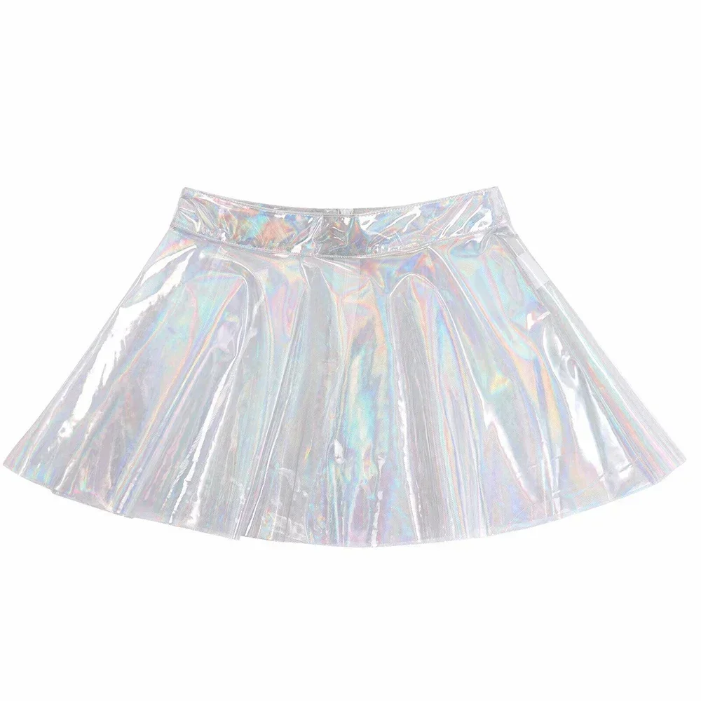 Skirts Women Mini Skirt 1 Piece Pleated Mini Skirts See Through Skirts Clubwear Transparent PVC 100% Brand New