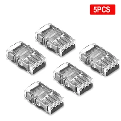 5pcs 2/3/4/5 Pin LED Strip Connector 5/8/10/12mm Connectors For Waterproof /Non-Waterproof LED Strip WS2812B RGBW RGBWW Light