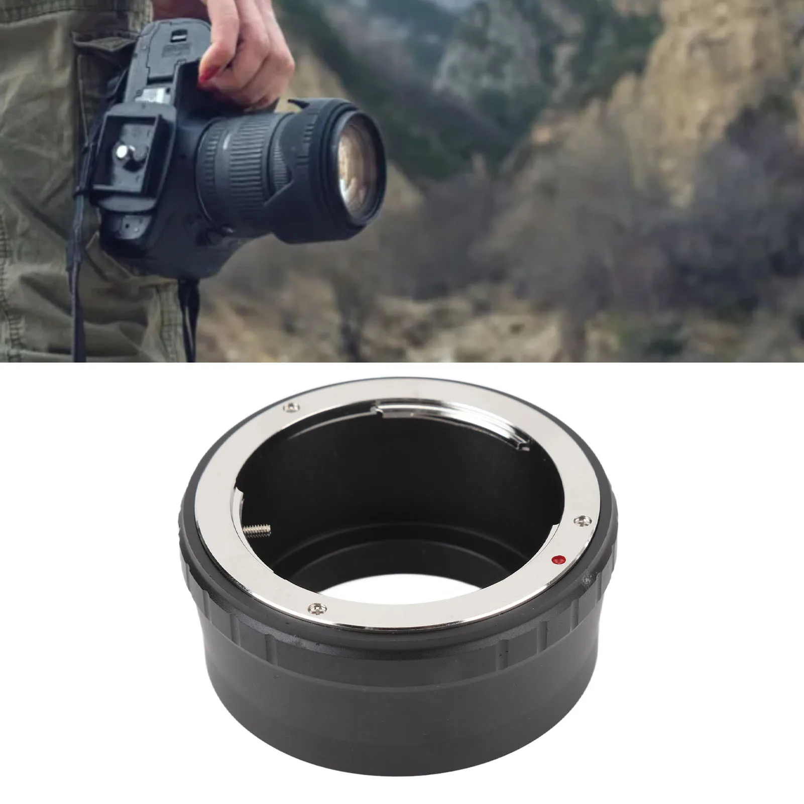 Adaptador de lente OM a NEX, revestimiento absorbente de luz, adaptador de lente de cámara, prioridad de apertura con lente trasera para fotografía