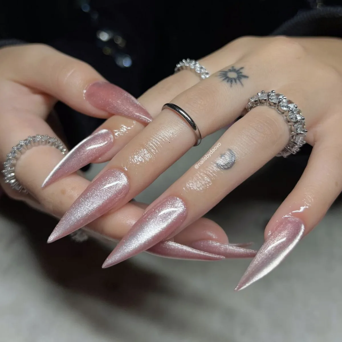 24-delige lange stiletto-nagels set druk op luipaardprint Frans ontwerp nepnagels afneembare kunstmatige volledige dekking kunstnagels tips