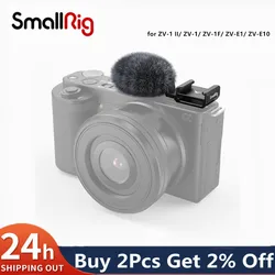 SmallRig Cold Shoe Adapter with Furry Windscreen for Sony for ZV-1 II / ZV-1 / ZV-1F / ZV-E1 / ZV-E10 Cameras 3526
