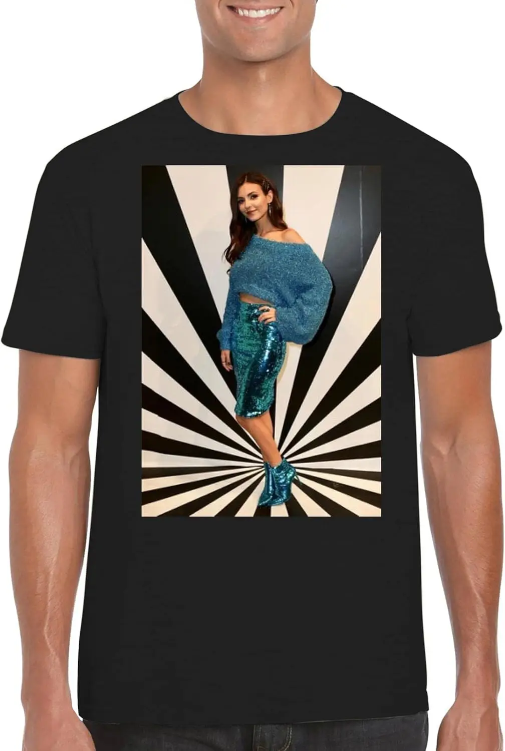 Victoria Justice - Men's Crewneck T-Shirt FCA #FCAG2372155