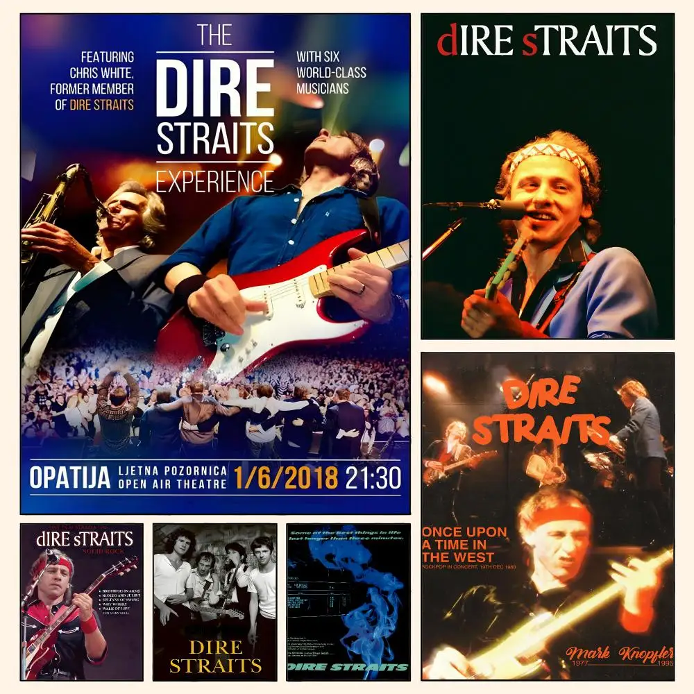 Singer D-Dire S-Straits Rock Band Poster Waterproof HD Modern Peel And Stick Wall Decor Living Room Dorm Garage
