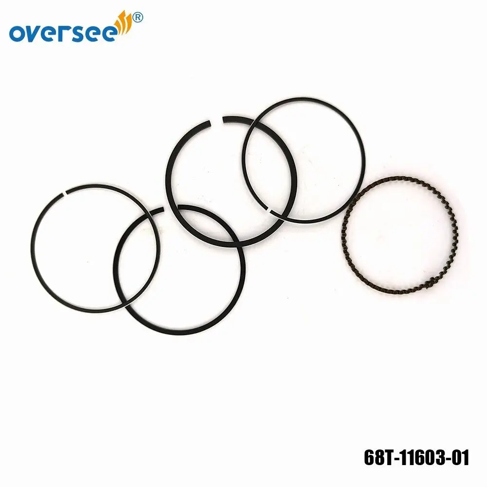 Oversee 68T-11603-01-00 PISTON RING SET (STD) For Yamaha 6-8-9.9HP Outboard T9.9 F8 F9.9