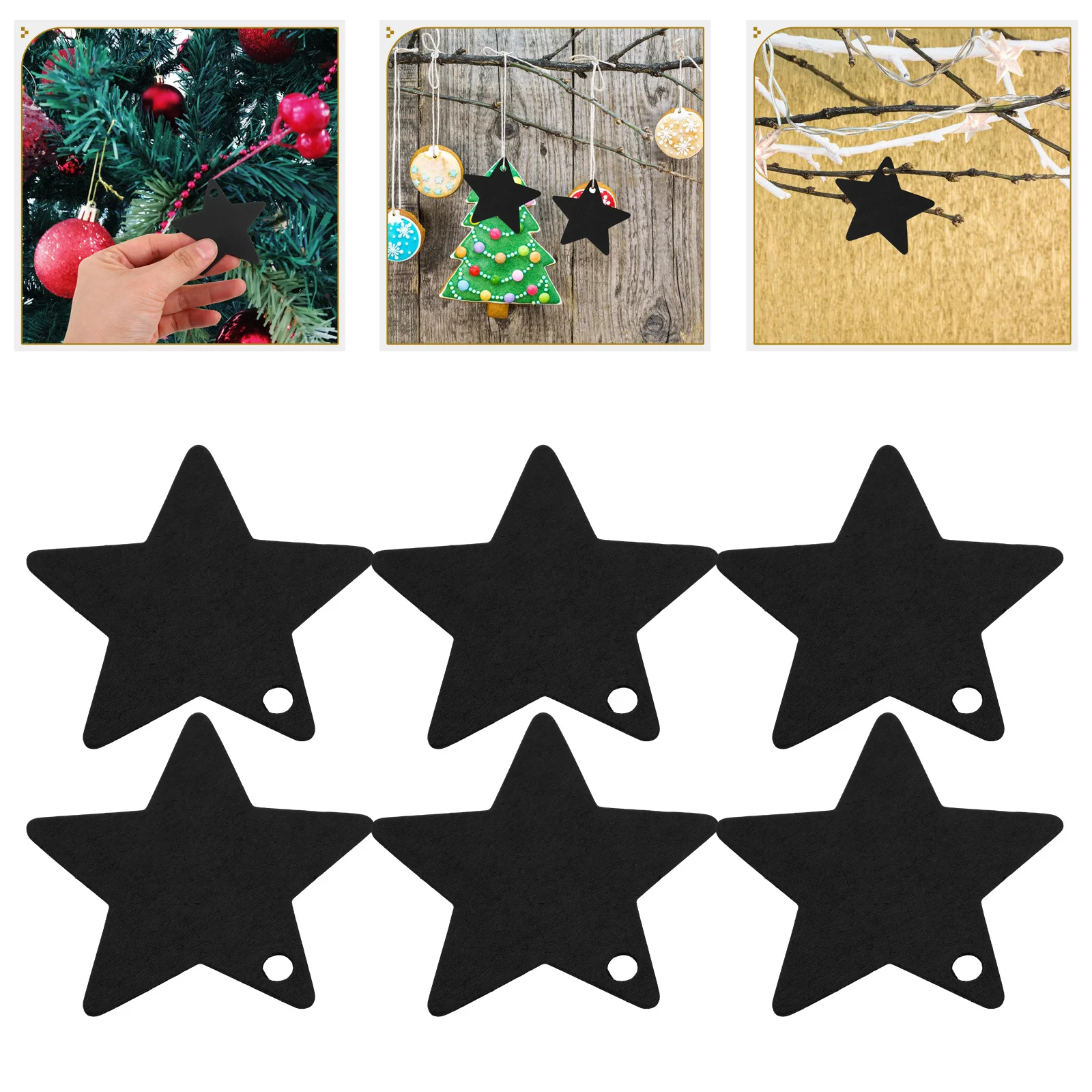 100 قطعة علامات النجوم كرافت ورقة فارغة على شكل نجمة العلامات للكتابة الحاضر تسميات عطلة حفل زفاف لصالح عيد الميلاد قلادة ورقة #1