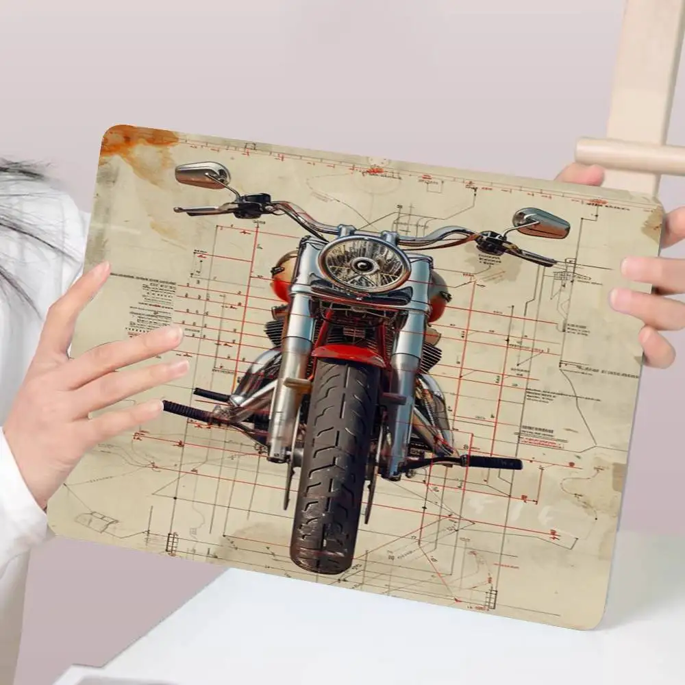 Retro Motorcycle Mechanical Structure Map mouse pad small size creative mat game mouse pad desk mouse accessories square carpet