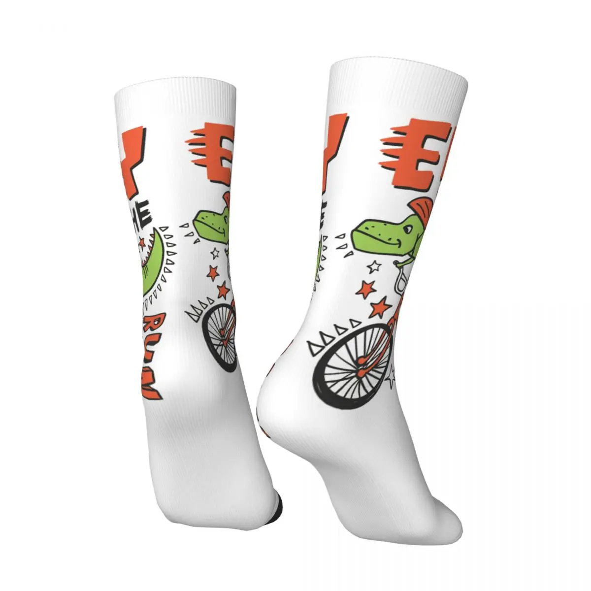 Enjoy Crazy Men's compression Socks Unisex Extreme Dinosaurs T-Bone Cartoon Harajuku Pattern Printed Funny Crew Sock Boys Gift