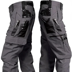 Pantalon de travail droit multi-poches pour hommes, jogging extérieur, vêtements décontractés, printemps, automne