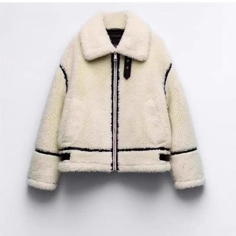 Autumn Winter Fashion Trendy Coats Woman's Clothing 2025 Temperament Elegant Imitation Lamb Wool Coats Women's Jackets