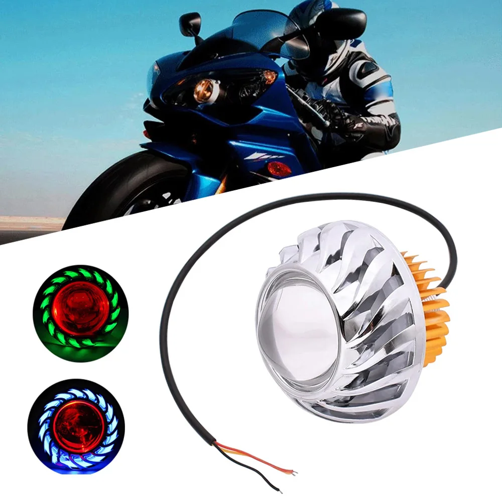 

NSXINQI 1pcs Motorcycle Fog Light LED Projector Universal Scooter Angel Eye Headlight