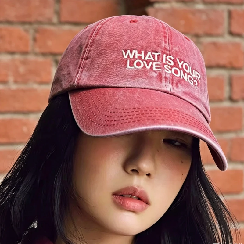 Kpop [What Is Your,, Love Song; Same] Embroidery Baseball Cap Tour Concert Visors Fashion Women Men Outdoor Baseball Caps