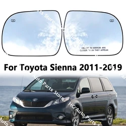 For Toyota Sienna 2011-2019 Blind Spot Warning Rearview Mirror Lens Side Mirror Glass With Heated Lens Left and Right