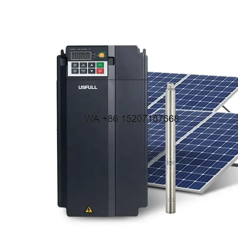 Wmwmnu for USFULL 2.2KW 3HP Solar Water Pump Inverter 230V AC 150-450V DC Input Single Phase VFD 50/60Hz MPPT V/F Control