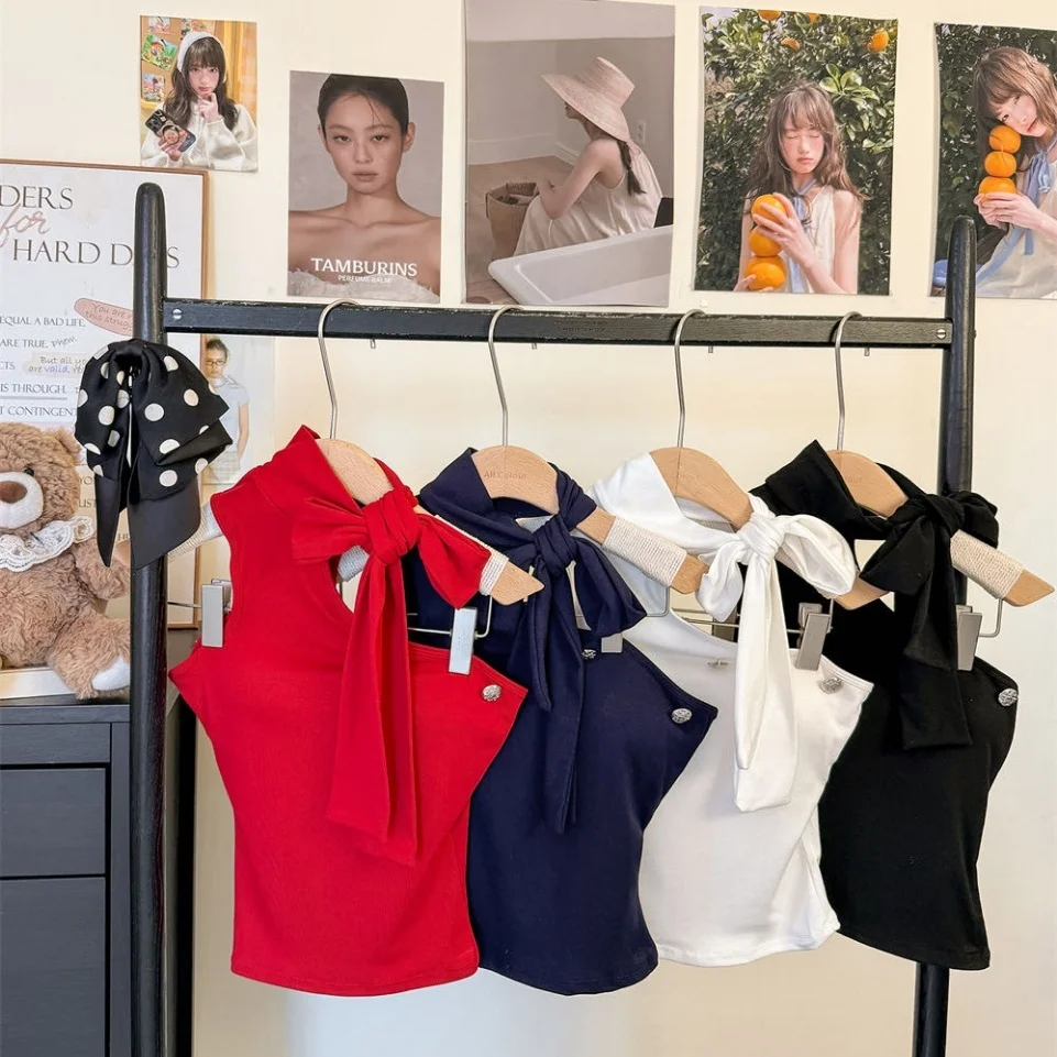 Canotta in ne pezzo Sle ter per ragazza calda di inizio autunno Canotta da donna in misto cotone dimagrante con design esposizione oulder