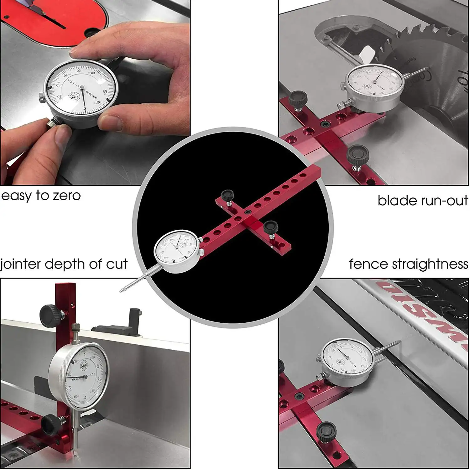 Sega da tavolo indicatore a quadrante indicatore strumento sistema di allineamento a-line It Kit di base sega tavolo allineamento e calibrazione