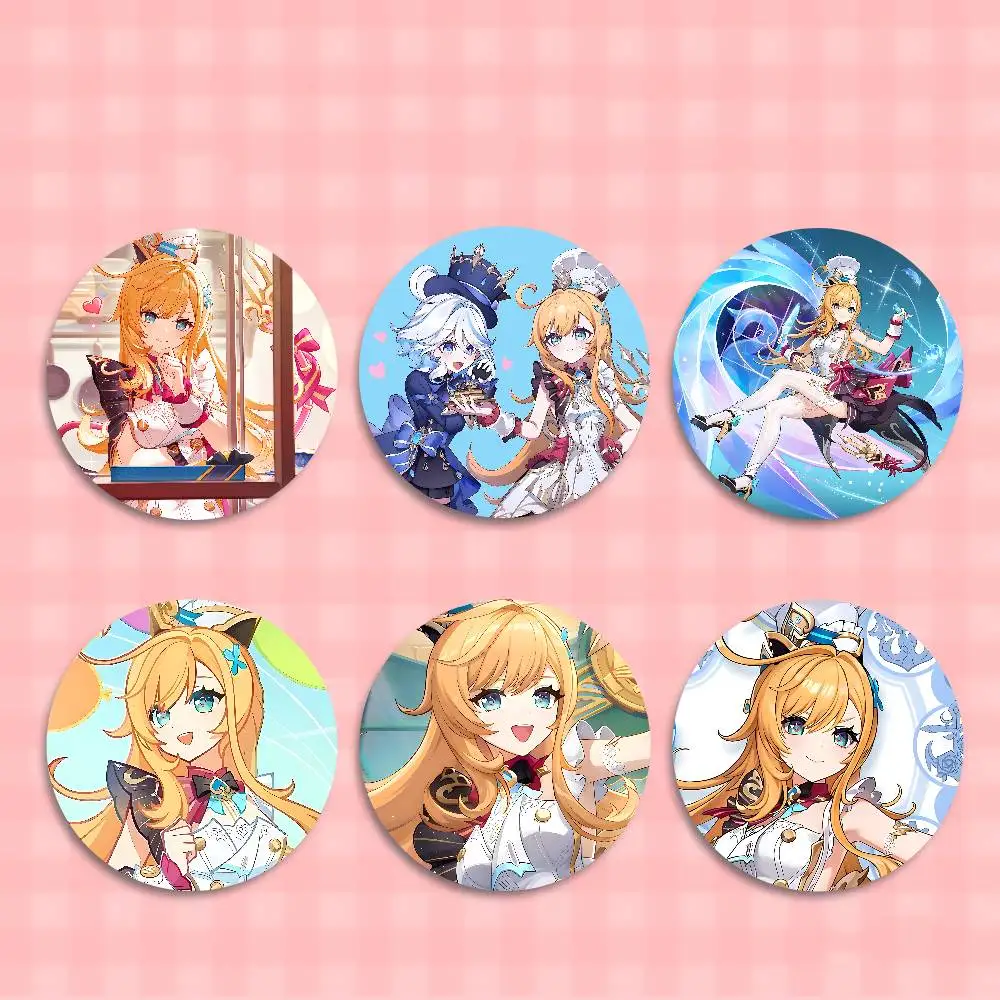 Game E-Escoffier Badges Creative Tinplate Soft Button Pins Animal Icon Brooch Lapel Backpack Badge Accessories Pin