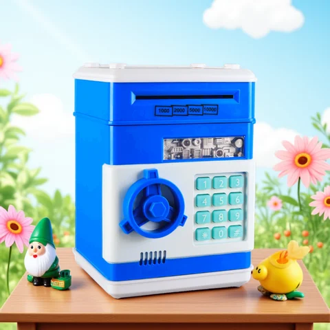 Salvadanaio creativo Mini monete di sicurezza automatiche Salvadanaio per risparmio di contanti Password Codice Blocco chiave Salvadanaio ATM Regalo per bambini