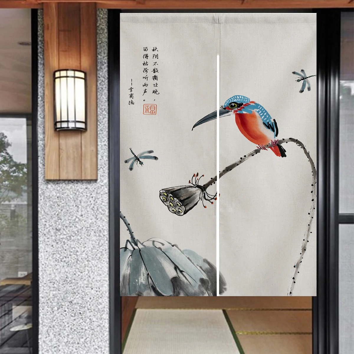 

Dragonfly Bird Door Curtain Japanese Noren Door Curtain Room Partition Kitchen Decoration Hanging Curtains For Bedroom