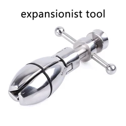 Stainless Steel Rigid Plug Anal Dilator Anal Lock Masturbator Chrysanthemum Plug Male and Female Passion Toy Adult Sex Toy