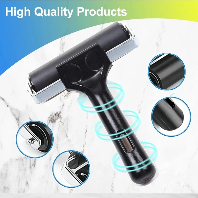 Rubber Roller for Flooring Installation 10/6cm Brayer Glue Roller Boat Flooring Install Printmaking Painting Stamping Wallpaper