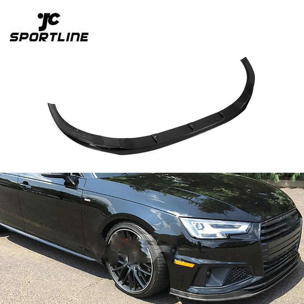 

JCSportline Carbon Fiber A4 S4 Front Diffuser Lip for Audi A4 S-LINE S4 Sedan 4-Door 2019