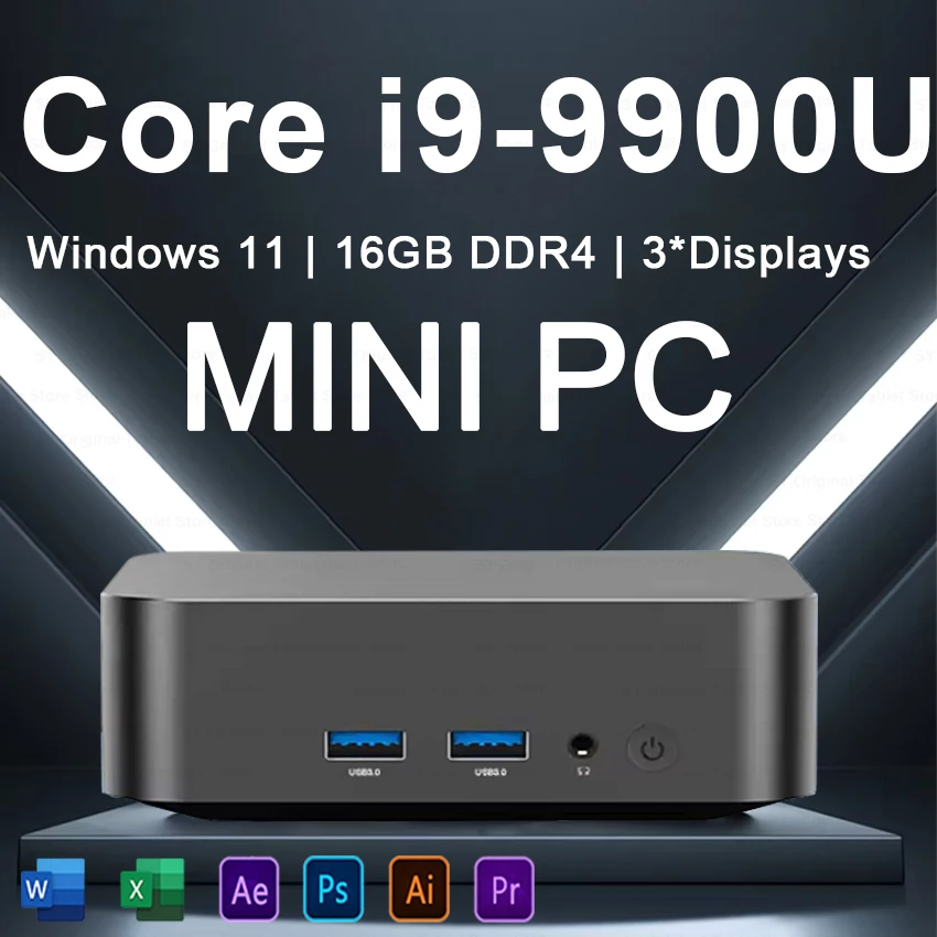 

Новый мини-ПК Core i9 9900U с Windows 11, 16 ГБ LPDDR4, 1 ТБ/2 ТБ M.2 SSD, игровой ПК, 4K HD, WIFI6, BT5.2, настольный компьютер для офиса и игр