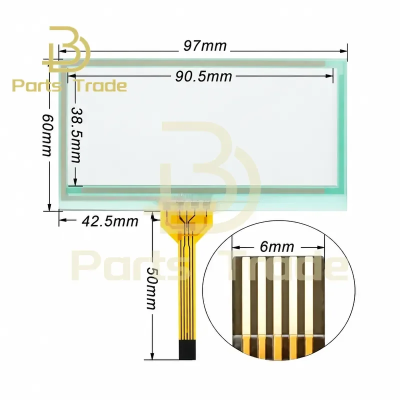 Touch Screen Glass for TP-3937S1 TP3937S1 Touch Digitizer for TP-3937S1 Touchpad with Protective Film Overlay