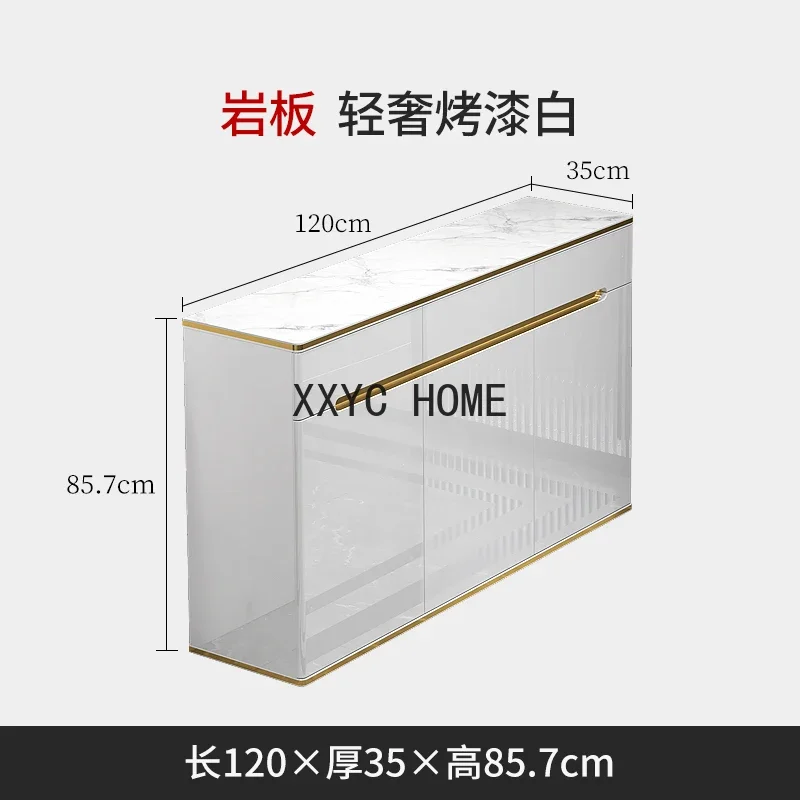 خزانة أحذية فاخرة خفيفة، جدار منزلي موفر للمساحة، خزانة قاعة لوحة حجرية بسيطة وحديثة للمدخل