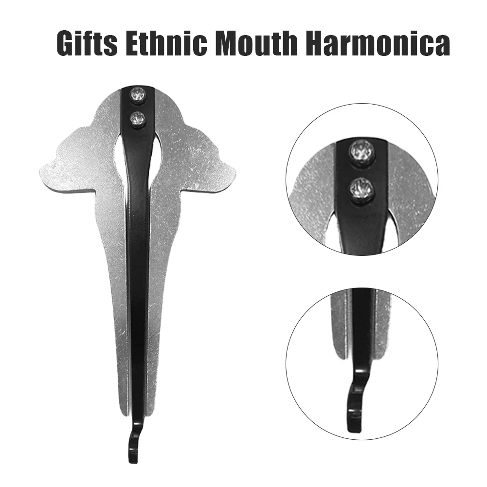 Ethnic Mouth Harp Chrome Ethnic Mouth Harmonica Beautiful Sound Portable Jews Harp Professional Musical Instrument