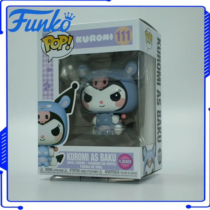 

Genuine Funko Pop! Sanrio #111 Kuromi as Baku Flocked Edition Vinyl Figure Collectible Model Toy Gift for Sanrio Anime Fans
