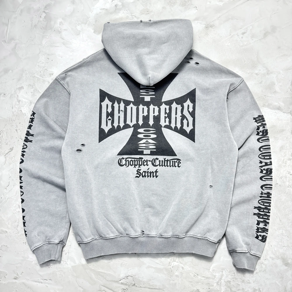 

Yao Fashion Retro Luxury Brand Streetwear Oversize Casual Loose Hooded Pullover HipHop Vintage 100% Cotton Hoodies For Men