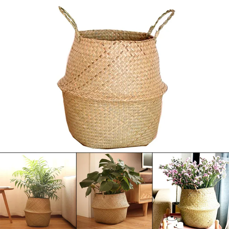 Algen-Weidenkorb, Rattan, zum Aufhängen, Blumentopf, Korb für schmutzige Kleidung, Aufbewahrungskorb, Cesta Mimbre-Korb, Picknickkorb