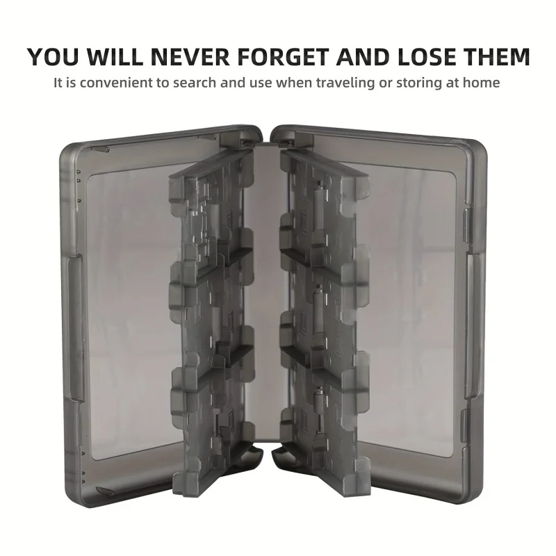 For Nintendo 3DS Game Card Case - Compact 28-in-1 Holder for New 3DS, XL, DSi, DS & More - Durable ABS Storage Box, Catridge.