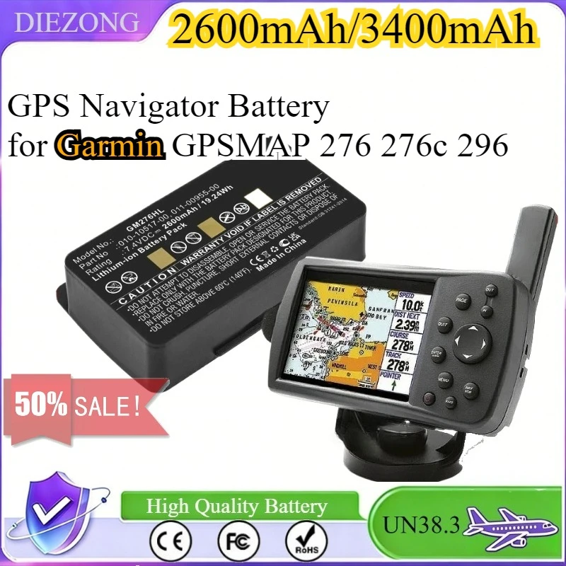 

Аккумулятор для GPS-навигатора 2600 мАч/3400 мАч 010-10517-00 для Garmin GPSMAP 276 276C 296 376C 378 478 495 EGM478 100054300 011-00955-00