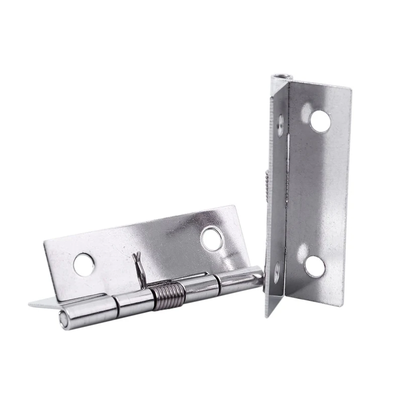 Furniture Cabinet With 50 X 38 X 5Mm, Spring Hinges Made Of Stainless Steel, Silver, 2 Pieces