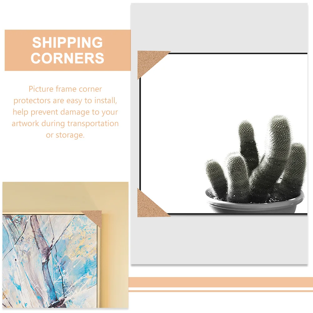 120개 크라프트 종이 액자 모서리 보호대 배송용 코너 보호 패스너 예술품 포장 이사 용품