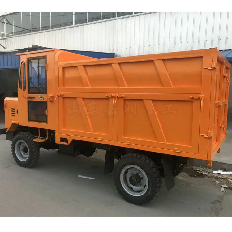 HCY Construction site four-wheeler, four-wheel drive climbing four different, hydraulic double-top dump four-wheeler