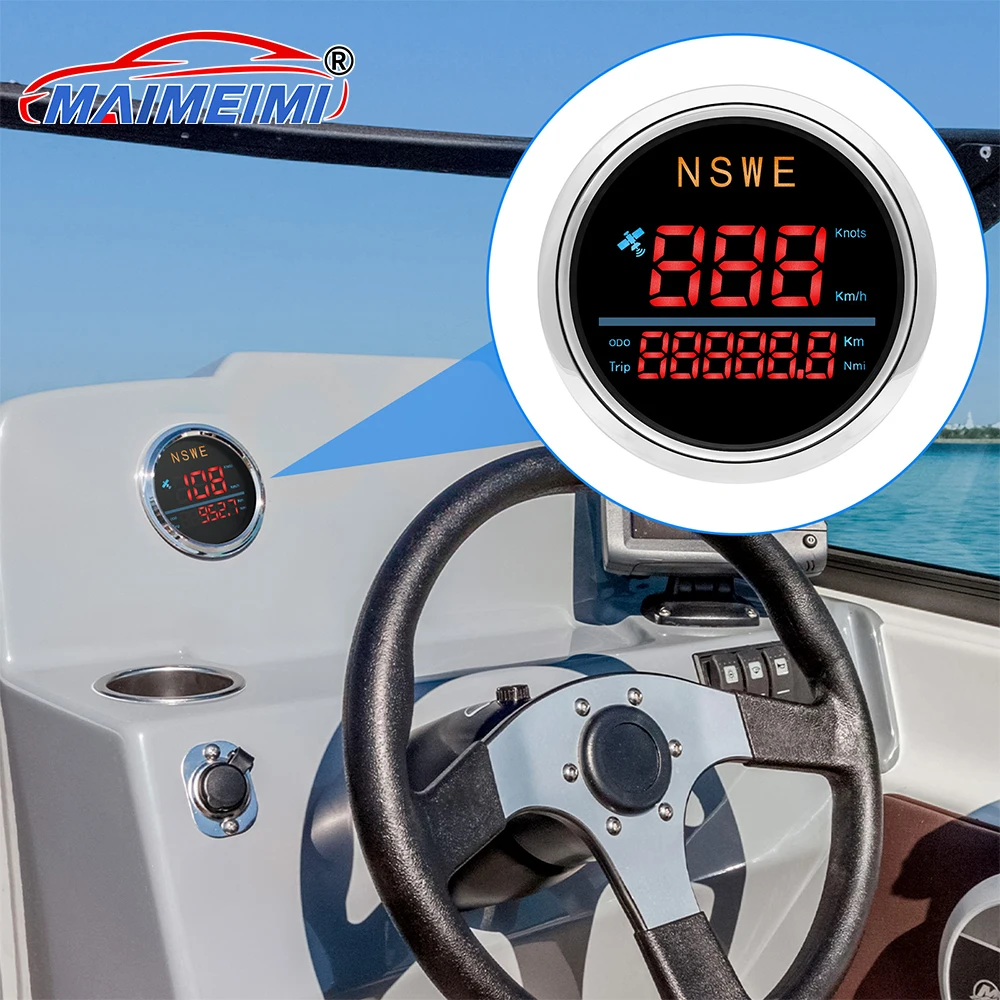 

85 мм автомобильный лодка GPS спидометр одометр компас MPH узел км/ч COG датчик скорости с GPS антенной для автомобиля лодки