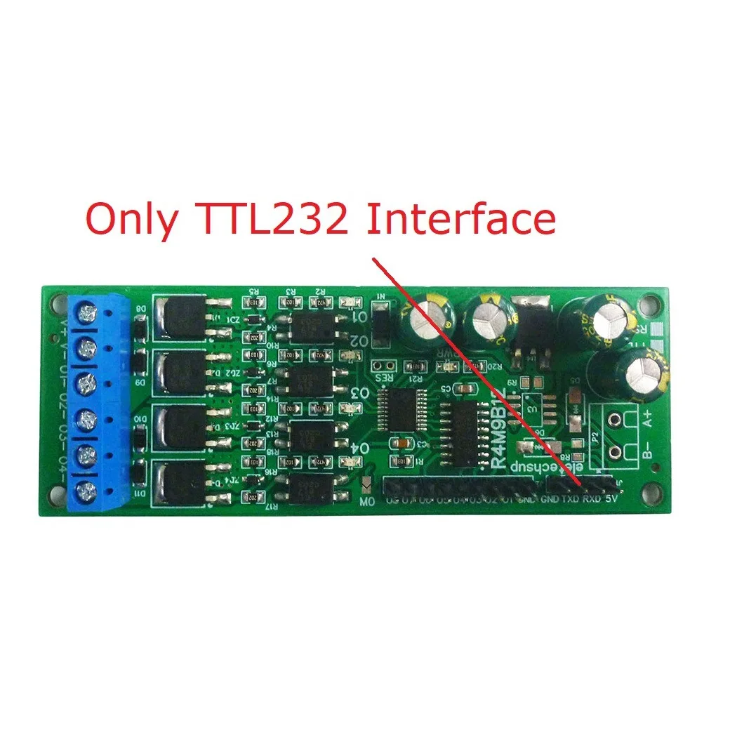 DC 12/24V RS485/TTL232 Multifunction Solid State Relay Module 4CH MOS Transistor 8CH TTL Level Ouput Board Modbus RTU AT Command