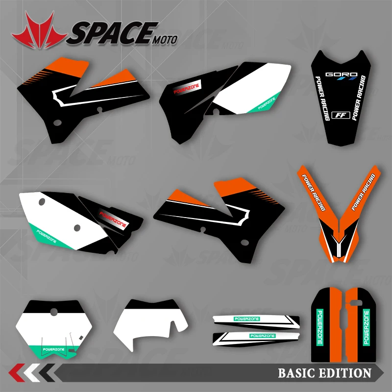

SPACE MOTO For KTM 05-06 SXF 06-07 XCF 05-07 EXC Graphics Background Decals Stickers Motorcycle