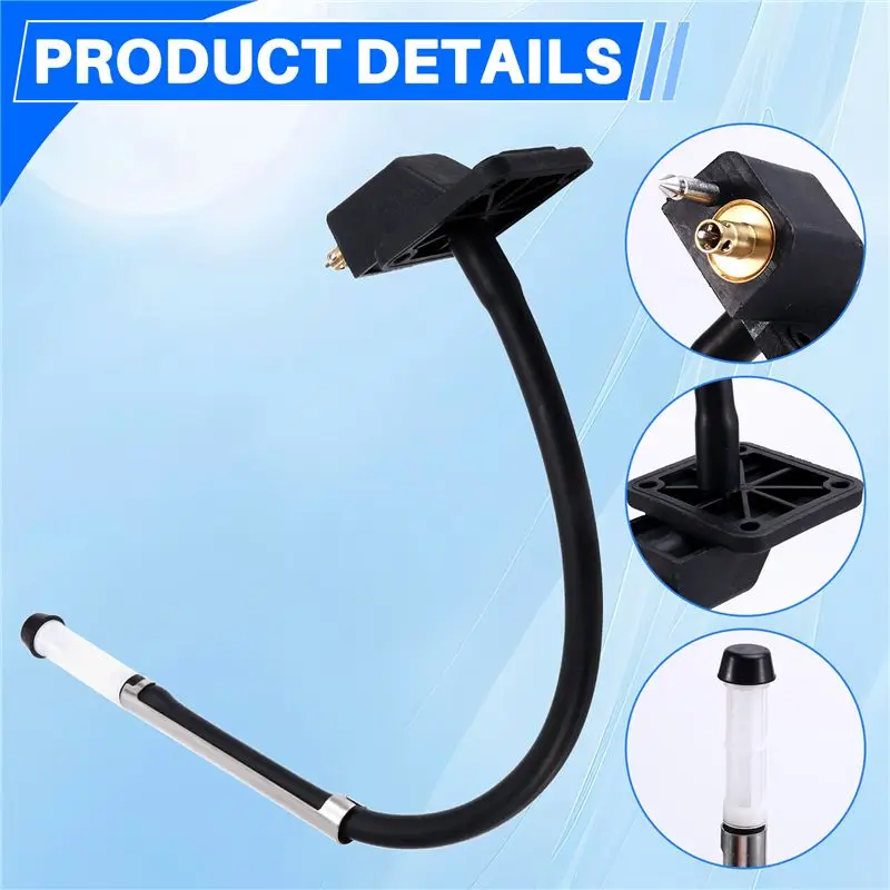 A82M-12L 24L Marine Fuel Tank Connector High Accuracy Fuel Suction Gauge For Boat Outboard Engine Accessory