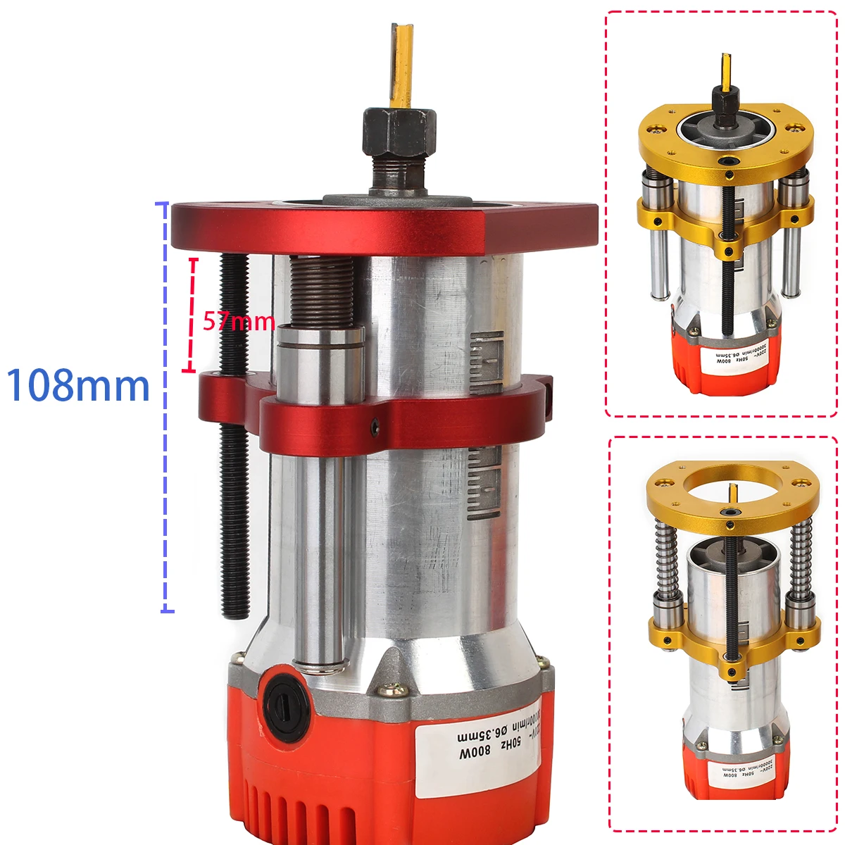 Woodworking Router Lift for 65mm Diameter Motors Router Table Wood Milling Liftable Plunge Base for Trimmer Engraving Machine