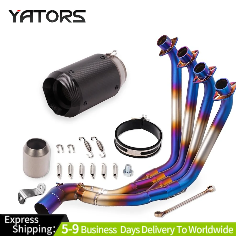 

For Honda CBR650R/F (2014-2023) 51MM Blue Slip-On Exhaust System - Header Pipe & Muffler